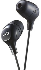 JVC HAFX38MB Marshmallow Earphones With Microphone  In-line Remote Black  New