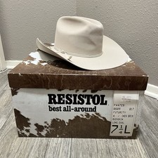 Resistol Cowboy Hat Self Conforming 6X Beaver Size 7 1/4 Made in Texas