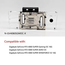 Granzon GPU Water Block For Gigabyte GeForce RTX 4080 SUPER Gaming OC 16G