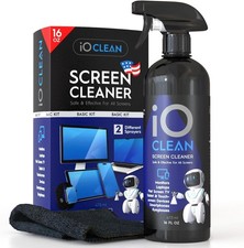 Screen Cleaner Spray 16oz 473ml Kit with Microfiber Cloth 2 Nozzles