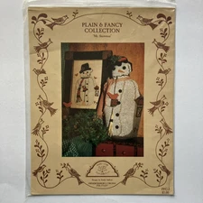 Homespun Elegance Mr. Snowman Plain & Fancy Collection Cross Stitch Pattern NOS