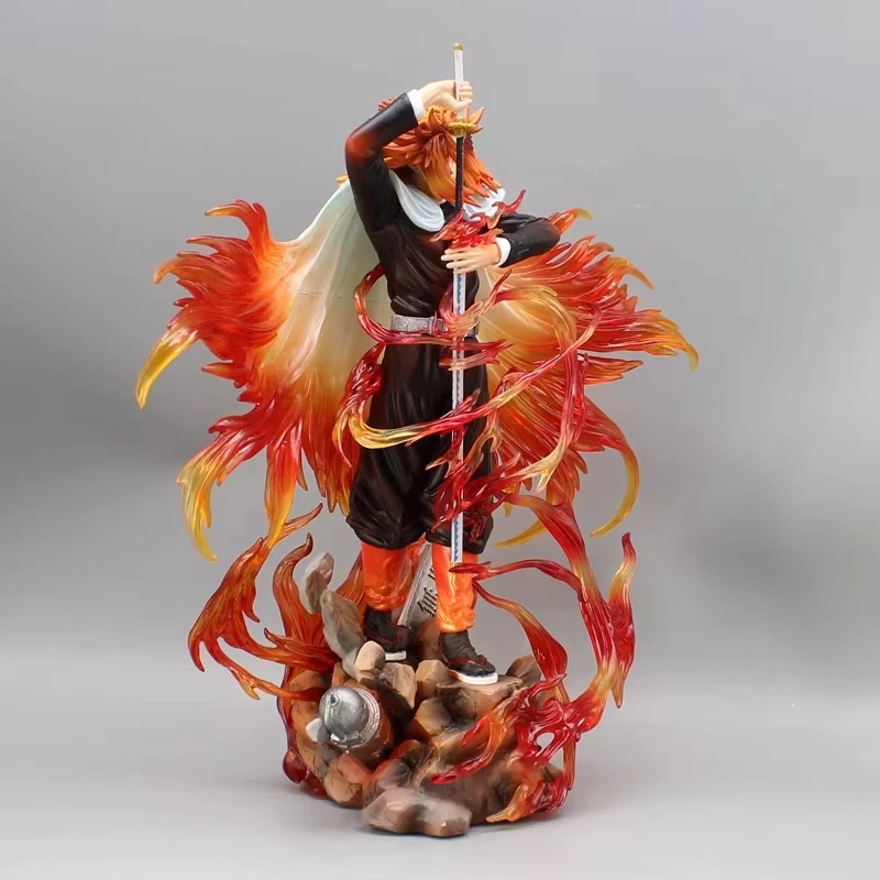 Demon Slayer Rengoku Kyojuro Figur 30cm Flammen Hashira Anime PVC Statue - Bild 2 von 4