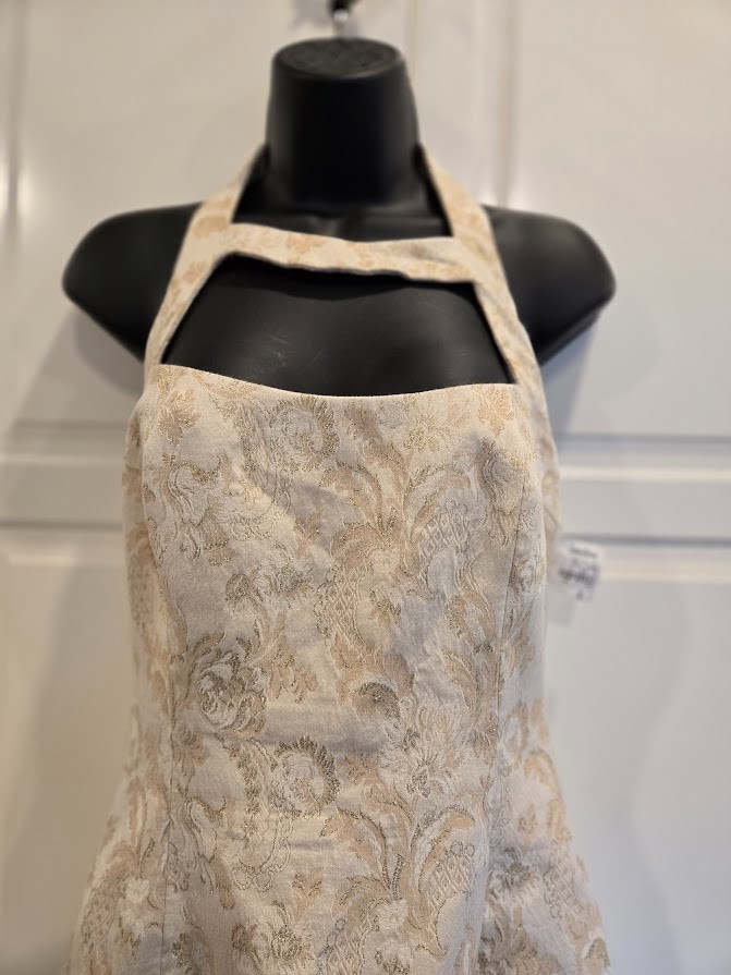 David Meister Cream & Gold Brocade Cocktail Dress - Womens size 6 NEW