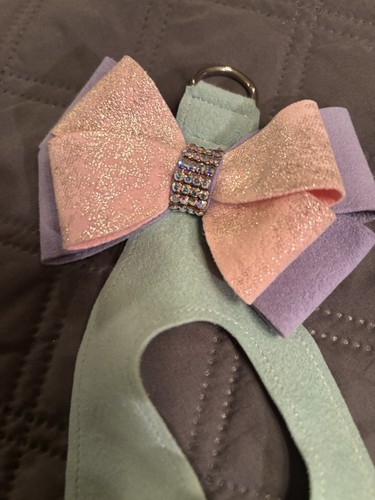Susan Lanci Nouveau Double Bow Tiffi Blue Step-in Harnesses (Xs) 