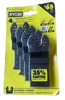 Ryobi 4pc Oscillating Blade Set - A22402 - New In Package