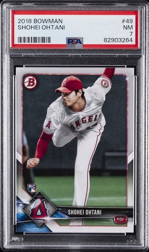 2018 BOWMAN #49 SHOHEI OHTANI ROOKIE RC PSA 7