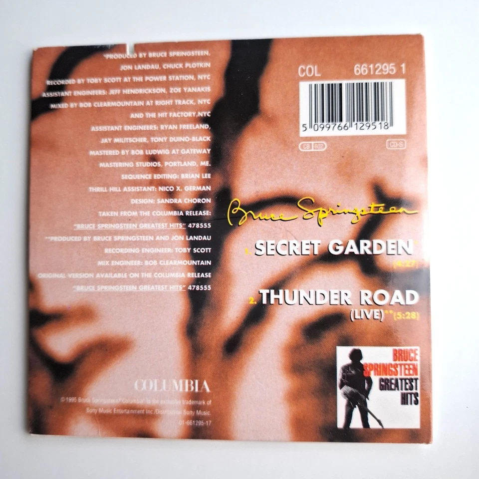 Bruce Springsteen – Secret Garden CD Single (1995) Cardsleeve 2 Tracks Maxi CD - Bild 2 von 4