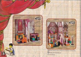 Lego 4721 Harry Potter Classroom Building Instructions. + cardboard backdrop/back panel used