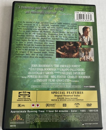 The Emerald Forest (DVD, 2001, Contemporary Classics) - Imagen 2 de 4