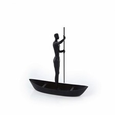 Gondoliere-Figur stilvoll Skulptur mit Steuermann edel f&uuml;r B&uuml;cherregal