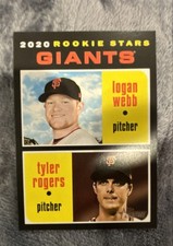 2020 Topps Heritage - Rookie Stars Logan Webb, Tyler Rogers #276 (RC) J6