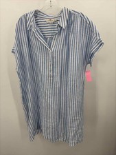 Pre-Owned Vineyard Vines White Size XL Stripe Short Short Sleeve Dress