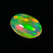 White Opal, Natural Ethiopian White Opal Cabochon, Opal Loose Gemstone 1.15 Cts