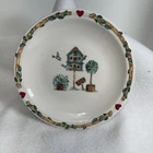 THOMSON POTTERY BIRD HOUSE BREAD / BUTTER PLATE
