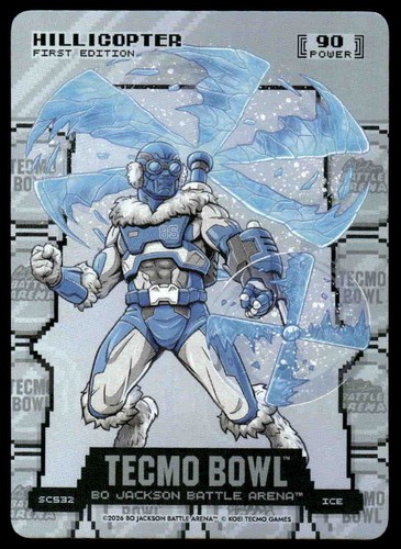 2026 Bo Jackson Battle Arena Tecmo Bowl Hillicopter Silver Coin Ice Drew Hill