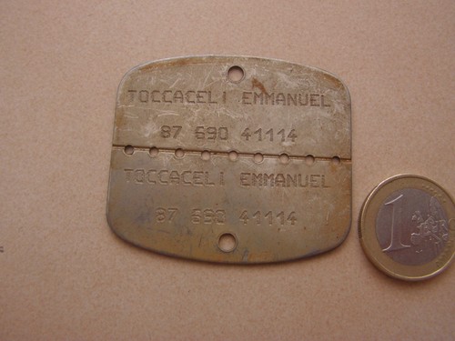 insigne plaque identite militaire soldat 1987 ( ref 300 )