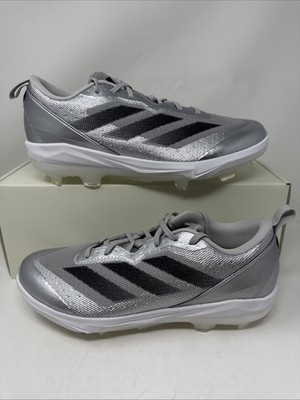 Size 12.5W/11M -Adidas Adizero Instinct TPU Silver Cleats JS2989