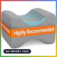 Memory Foam Knee  Leg Pillow for Side Sleepers, Grey, Large