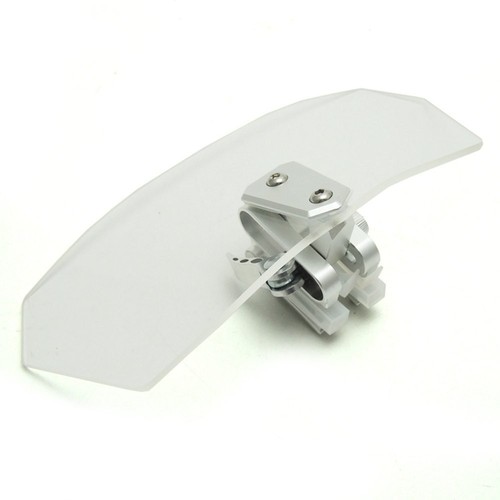 Universal Motorcycle Glass Screen Deflector Clip-On Windshield Extension Spoiler - Picture 4 of 11