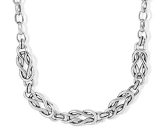Brighton Interlok Harmony Link Silver Necklace NWT $108