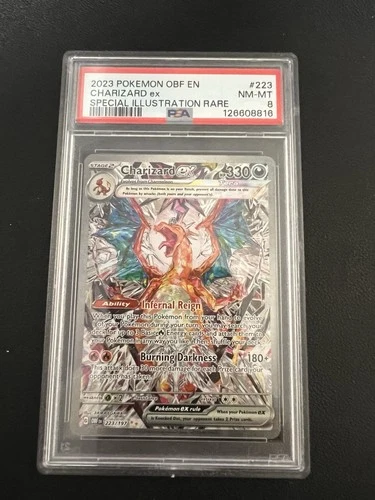 Charizard EX 223/197 Pokemon Obsidian Flames Holo PSA8