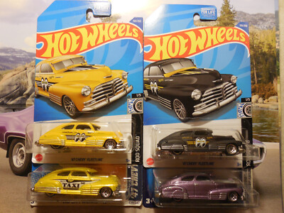 Hot Wheels 47 CHEVY FLEETLINE LOT 4 Rod Squad Mooneyes FIRST EDITIONS CITY WORKS