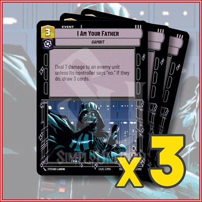 STAR WARS UNLIMITED TCG: I Am Your Father 233/252 x3 Special Spark of Rebellion