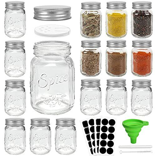 15 Pack Max 82% OFF 4oz Year-end gift Glass Mason with Containers Spice Jars Round