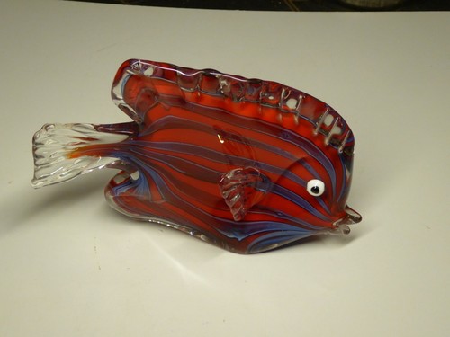 VINTAGE GLASS SCULPTURE FISH ITALY MURANO ART - Picture 3 of 5