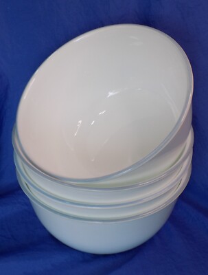 Corelle MYSTIC GRAY SUPER SOUP BOWL w/ Gray Stripe 6.25'' x 3'' Tall x4 Corning