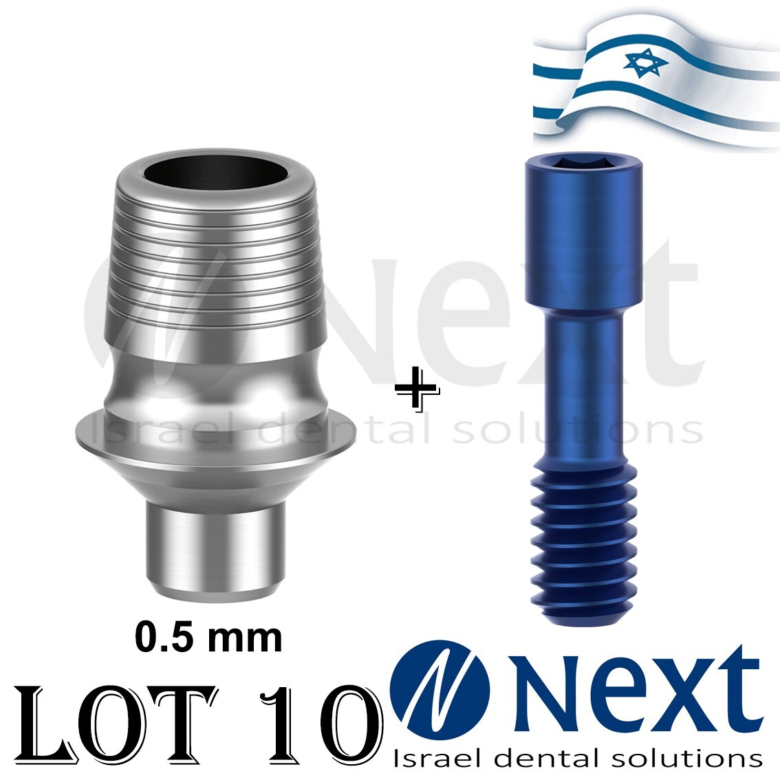 Lotto Di 10 Base T Esagonale Interna CAD/CAM Per Odontotecnica - Spalla
