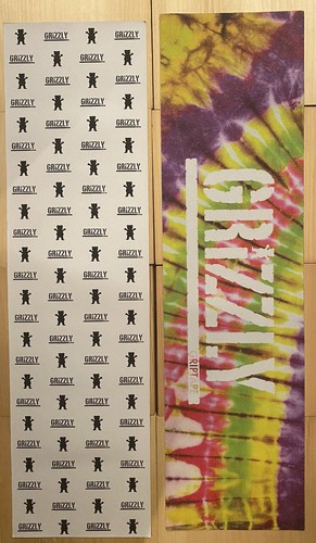 Grizzly 9" x 33" Pro quality bubble free Multi Tie-Dye Skateboard Grip Tape