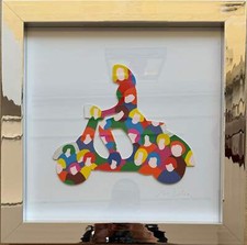 Framed Work: Everyone in the Saddle Marco Lodola SILKSCREEN Signed 40x40