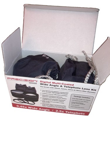 Precision Design Digital Multi-Coat 2.5X Telephoto .45x Wide-Angle Lens Kit - Picture 2 of 6