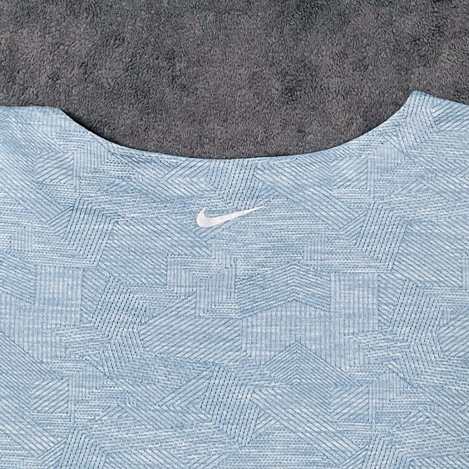 Camisa Nike Dri-Fit Mujer Talla M Azul Medallista Correr Top Manga Corta Atlética Foto 4 de 4