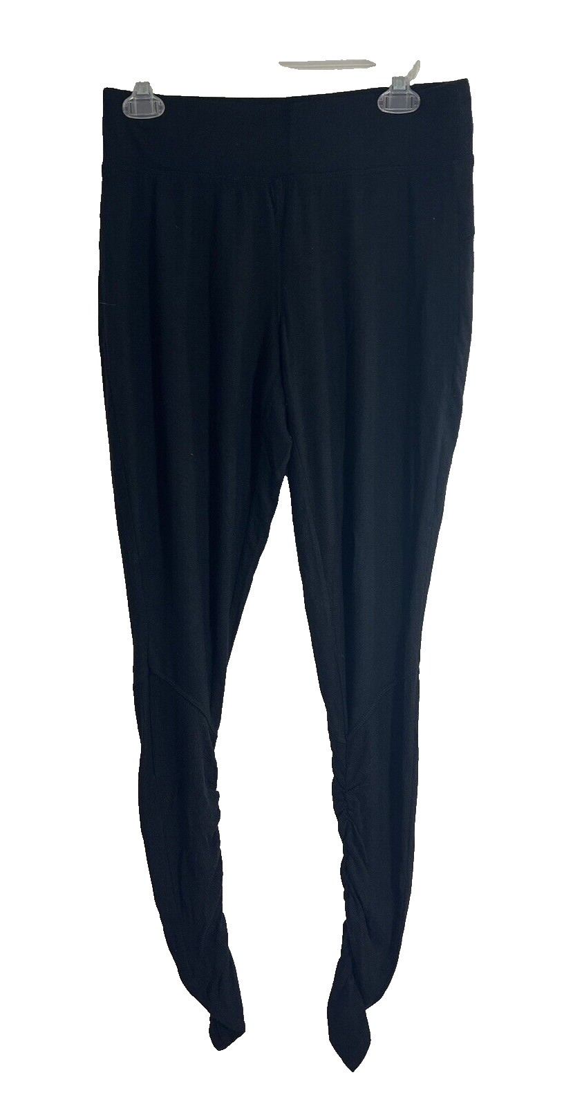 Leggings para mujer Athleta negros pierna cinchada súper suaves talla S-image