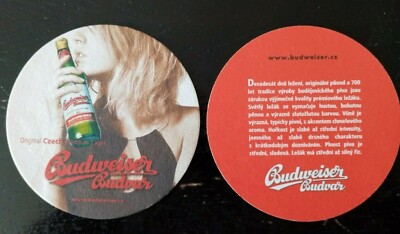 Tschechischer Bierdeckel Budweiser Budvar (CZ) Original Czech Premium Lager