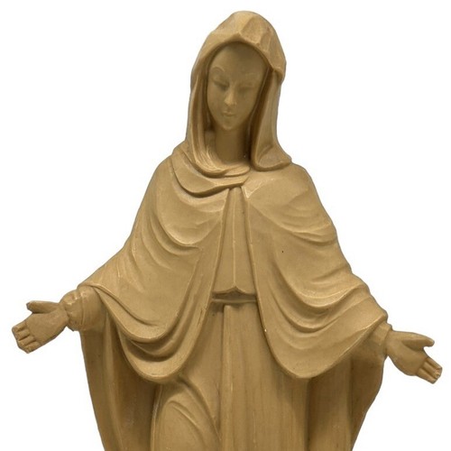 Vintage 1960s Hard Molded Plastic Mary Our Lady Of Grace Figurine 8.5” - Picture 3 of 9