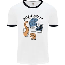 Class of 2000 BC Funny Dinosaur T-Rex Mens Ringer T-Shirt