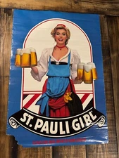 Vtg '82 St Pauli Girl Poster Advertising Promo 22 X 32 Beer