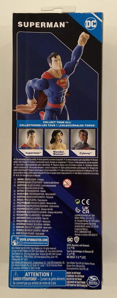 DC Comics Large 12-Inch SUPERMAN Action Figure Superman Toy NEW - Image 4 of 4