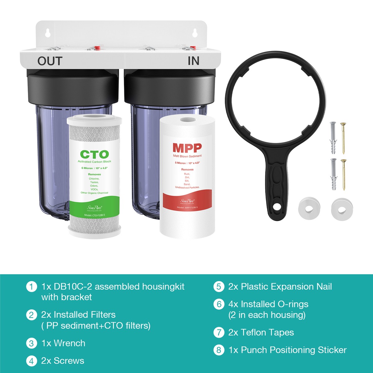 Filtro Domestico Multistadio Sistema Di Filtraggio Acqua Per Tutta La Casa Simpure Big Blue 3 Formati N 1019344 - Foto 11