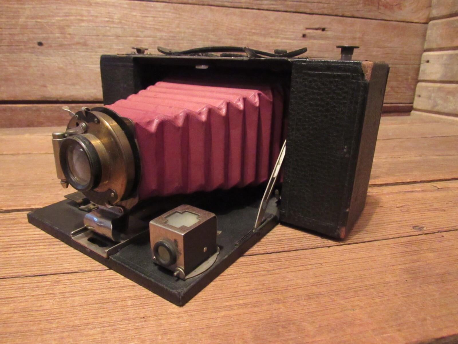 Vintage 1900's KODAK No.3-A FOLDING BROWNIE Post Card Size CAMERA - PARTS!