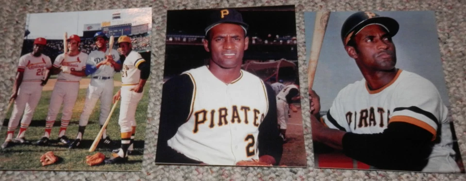 Roberto Clemente Postcard 9 (3 DIFFERENT) Pittsburgh Pirates 1971 All Star Game - Image 2 of 3
