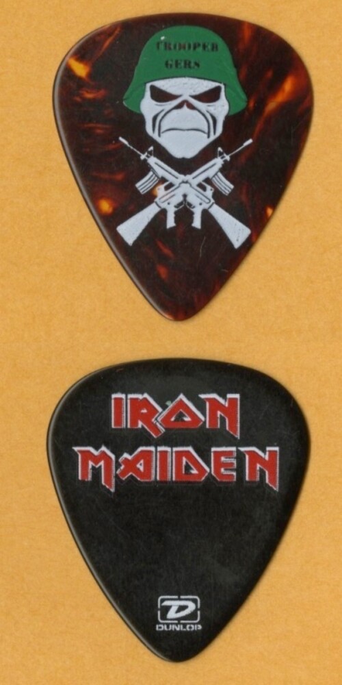 Iron Maiden 2006 concert tour Trooper Janick Gers stage Guitar Pick