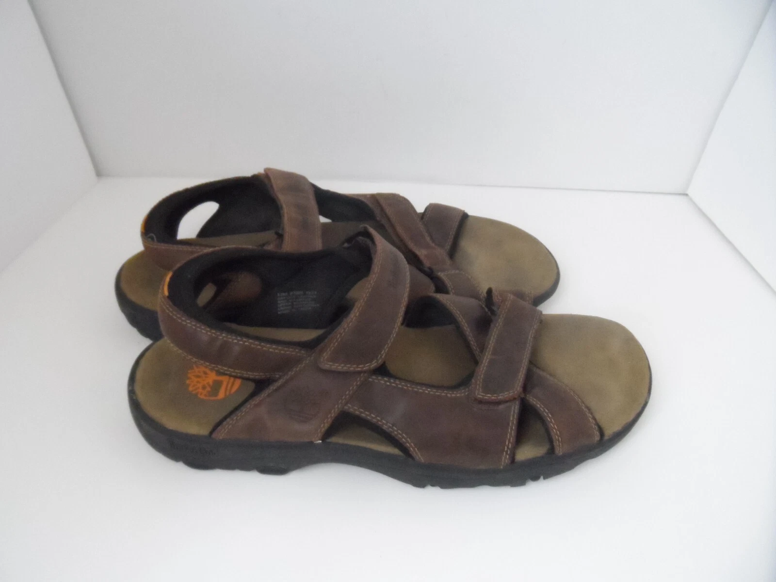 Timberland Sandali da uomo con cinturino in pelle marrone 87029 Taglia 12