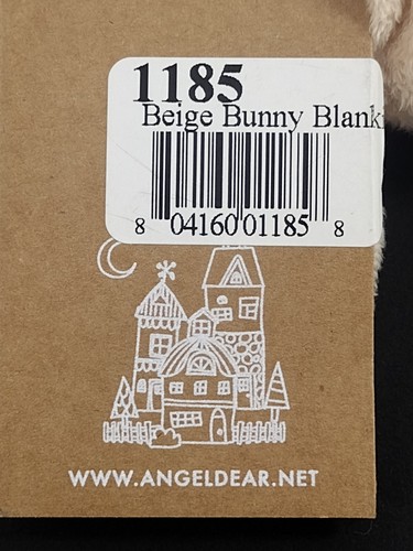 Angel Dear Beige Bunny Blanket Security Blankie Plush Toy New - Picture 6 of 6