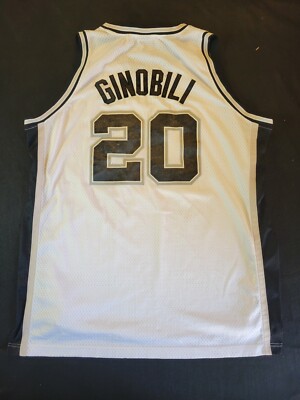 Vintage Reebok NBA San Antonio Spurs Manu Ginobili 20 Jersey Mens