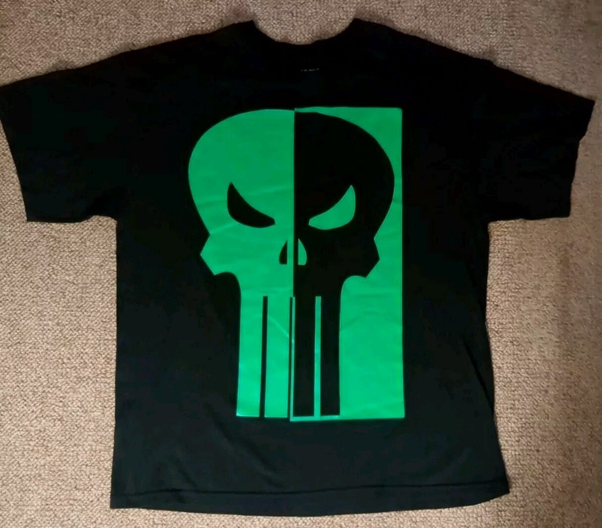 Marvel Punisher Classic Logo T-Shirt - Black Cotton Graphic Tee For Men