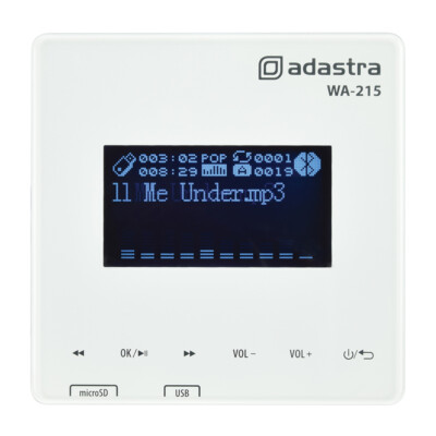 Adastra WA-215 Wandverstärker + Mediaplayer mit Bluetooth Soundsystem